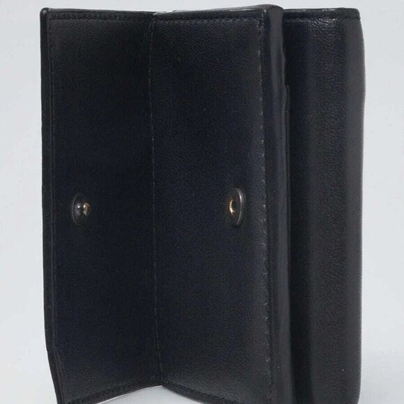 Bottega Veneta Black/Grey Intrecciato Woven Nappa Leather Tri-Fold Small Wallet - Picture 6 of 11
